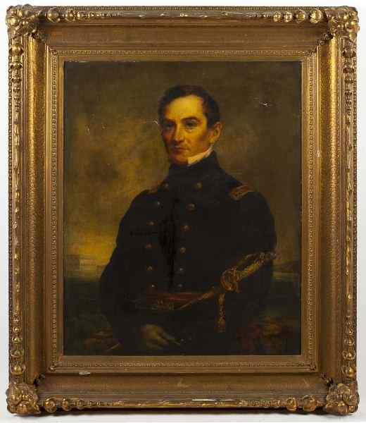 Appraisal: Joseph Ames MA - Major Robert Andersonoil on canvas signed