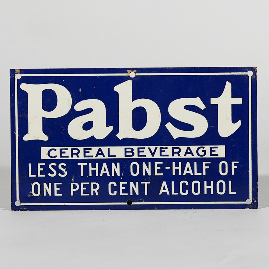 Appraisal: Pabst Cereal Beverage Prohibition Era Tin SignReference n aBrewery Pabst