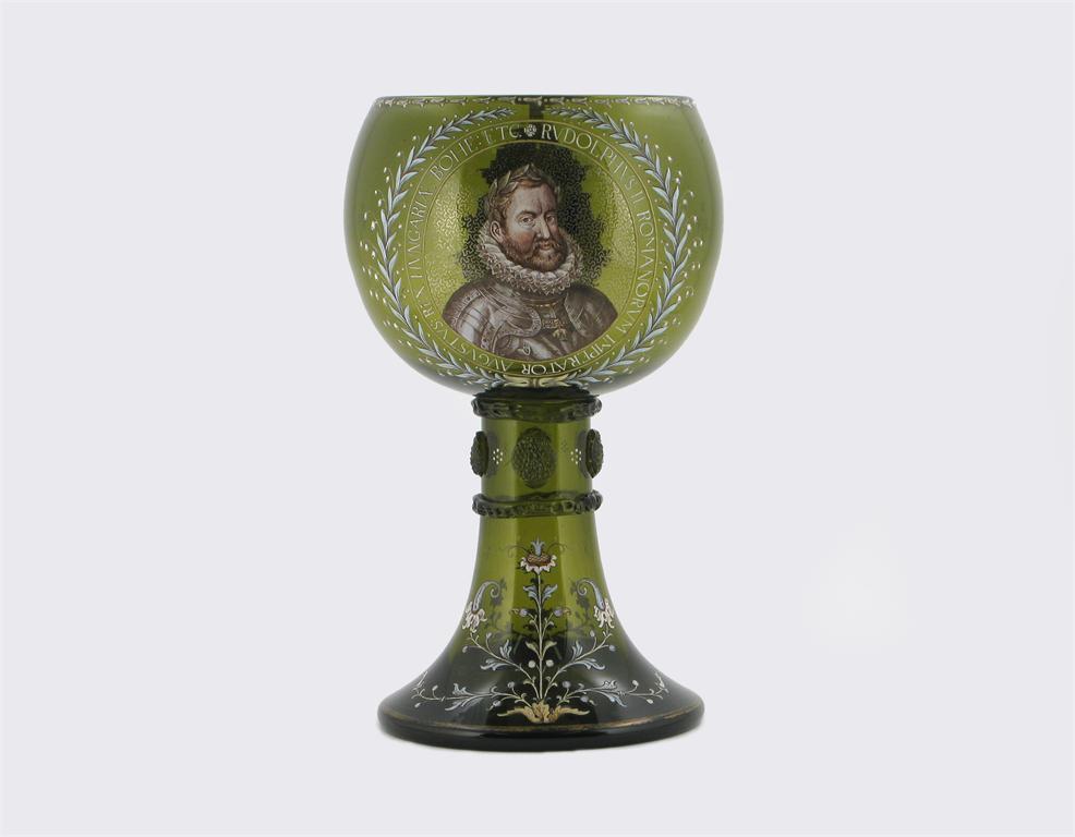 Appraisal: A massive Bohemian glass goblet