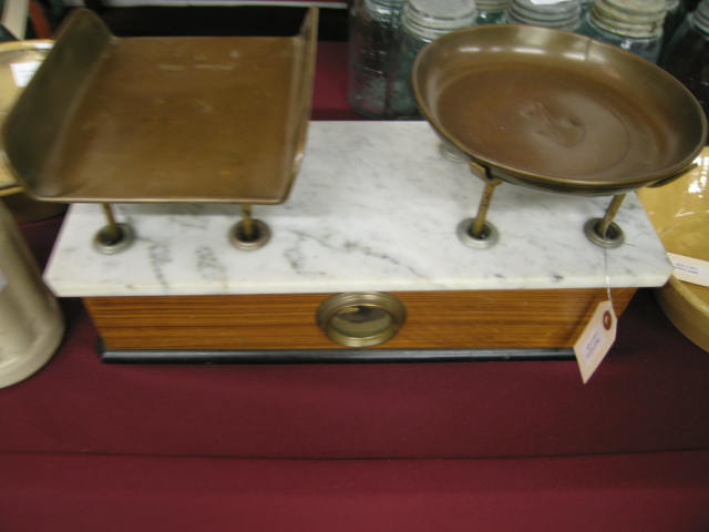 Appraisal: Antique Balance Scale marble top