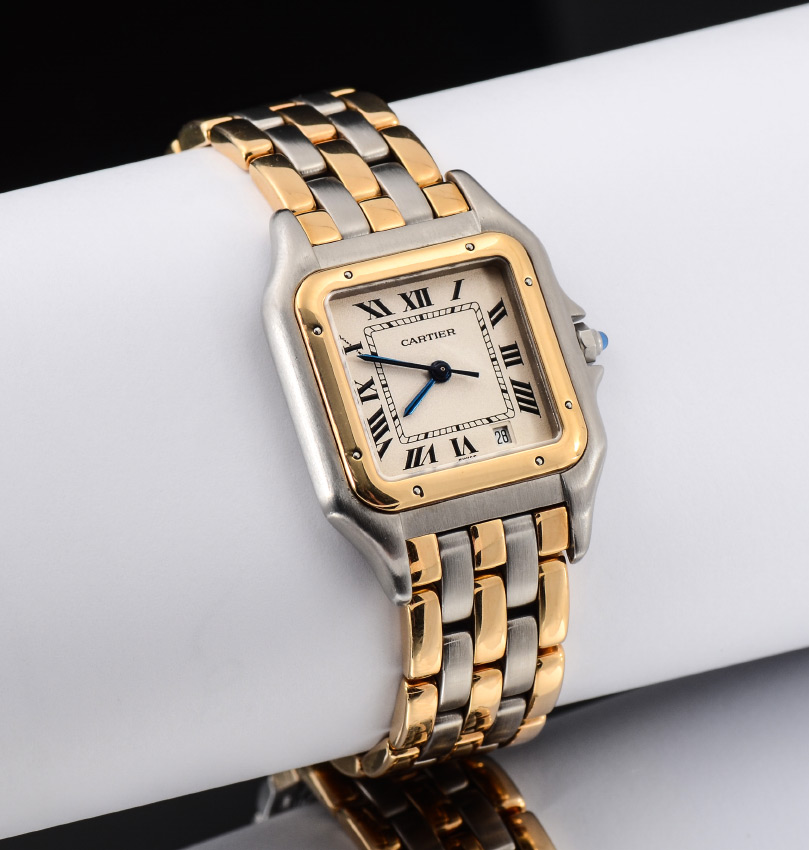 Appraisal: CARTIER TANK PANTHERE LADIES WATCH K yellow gold and stainless