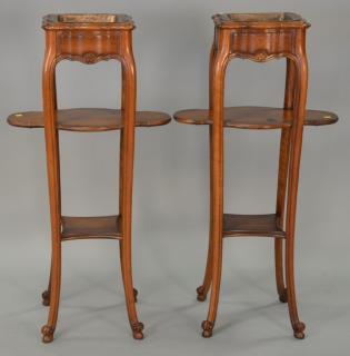 Appraisal: Pair of Baker Louis XV style cherry plant stands with