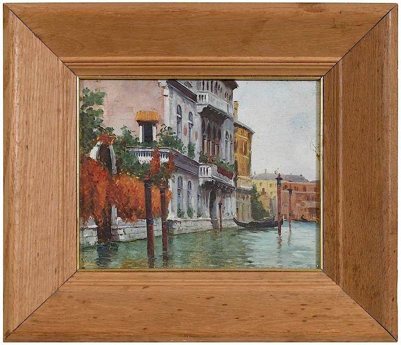 Appraisal: Italian School th century Venetian Canal signed lower left Vanni