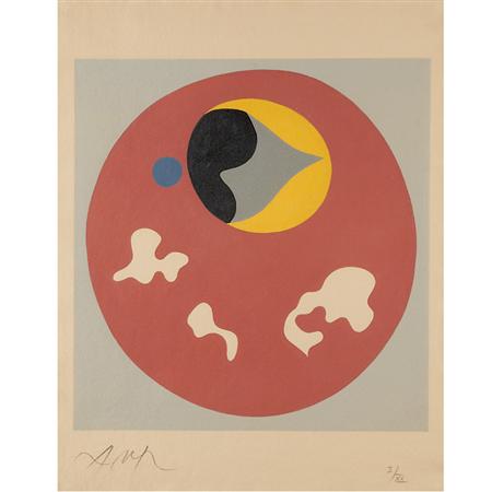 Appraisal: Jean Arp UNTITLED ARNTZ Color woodcut Estimate -