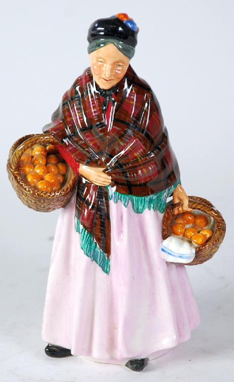 Appraisal: ROYAL DOULTON CHINA FIGURE 'The Orange Lady' HN cm printed