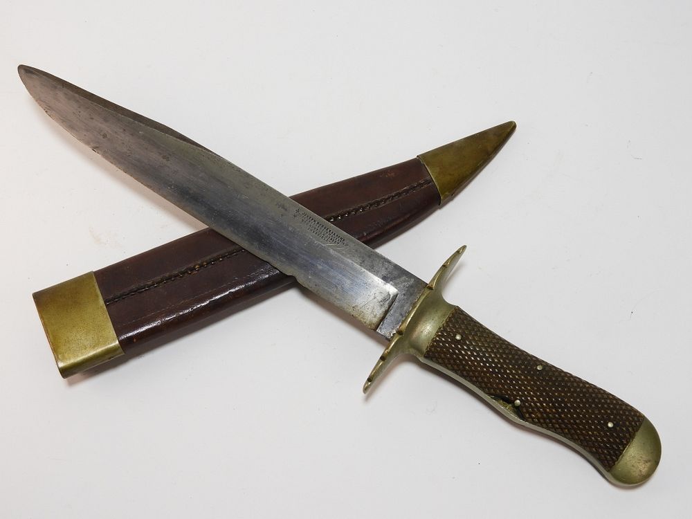 Appraisal: Rodgers Sons Bowie Knife and Sheath England C s- s