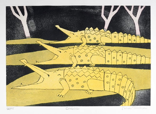 Appraisal: Julian Trevelyan British - Crocodiles - signed and numbered in