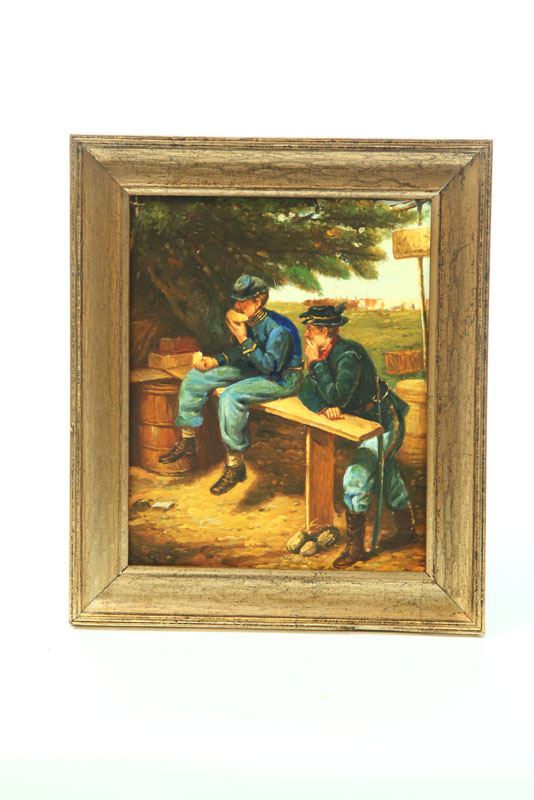 Appraisal: CIVIL WAR SCENE AMERICAN SCHOOL EARLY TH CENTURY Oil on