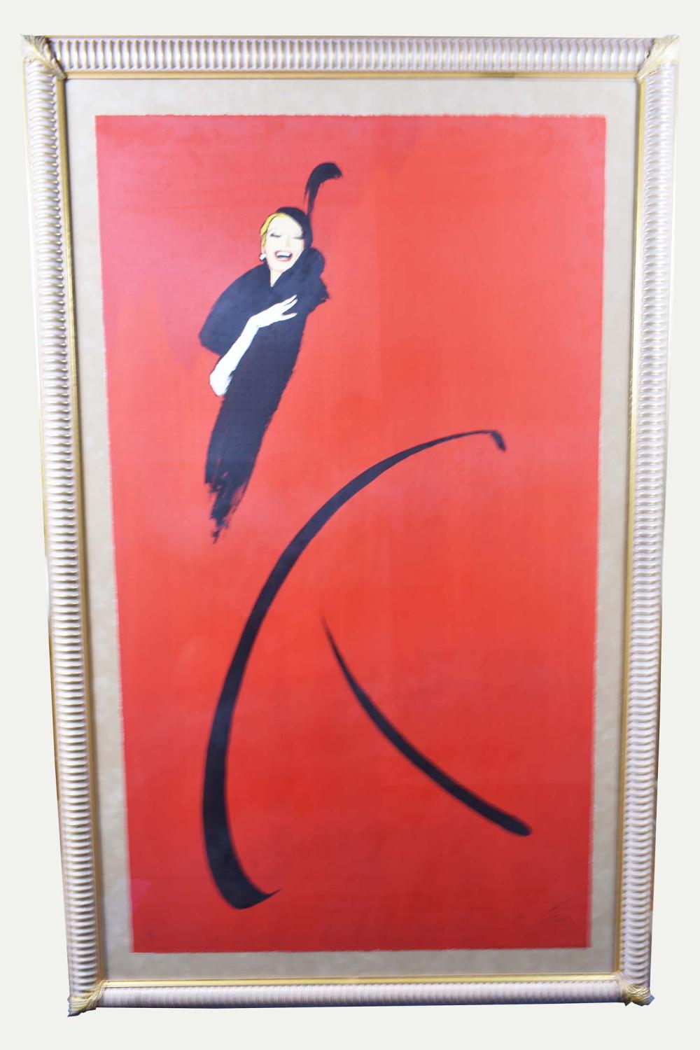 Appraisal: RENE GRUAU ITALIAN - LITHOGRAPHPeut-Etre Les Girl Signed numbered Circle