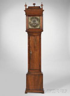 Appraisal: John Wood Sr Walnut Eight-day Tall Clock Stretch's Corner Philadelphia