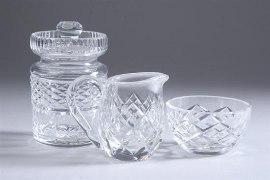 Appraisal: WATERFORD CRYSTAL CREAM JUG AND SUGAR BOWL Together with crystal