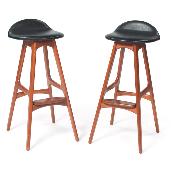 Appraisal: Erik Buck barstools pair by Oddense Maskinsnedkeri A-S made in