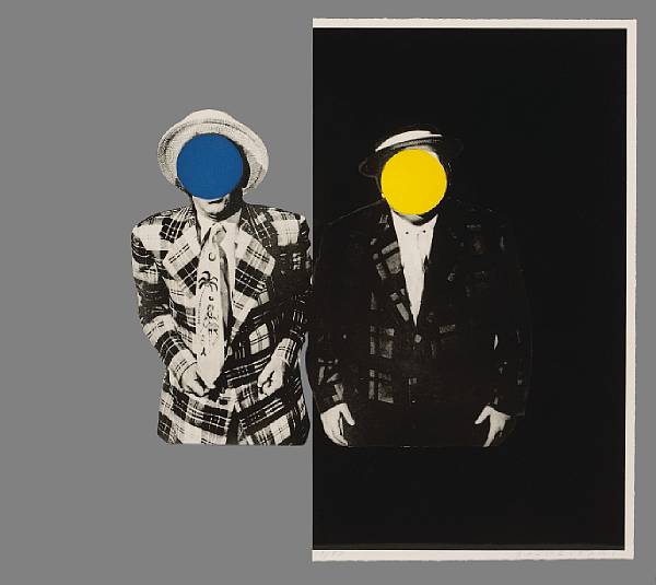 Appraisal: John Baldessari American born Blue Boy with Yellow Boy One