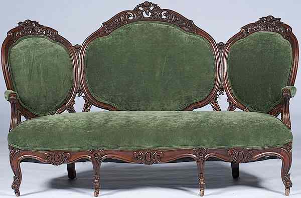 Appraisal: Continental Rococo Revival Sofa Continental mid- th century a rococo