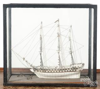 Appraisal: Napoleonic Prisoner of War bone ship model early th c