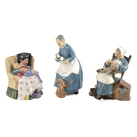 Appraisal: Group of Three Royal Doulton Porcelain Figures Estimate -