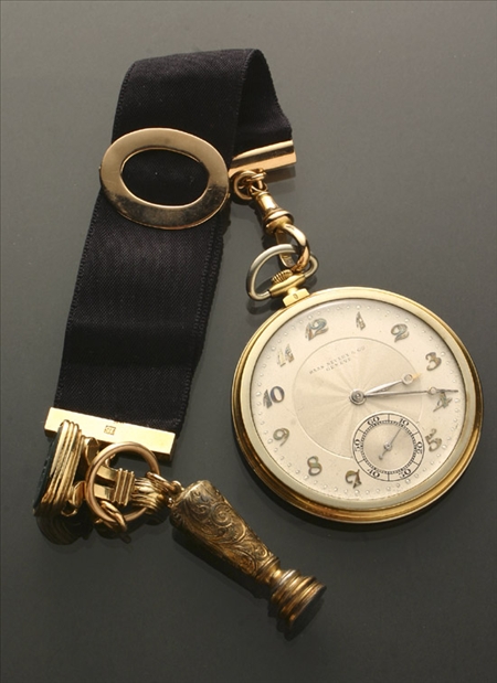 Appraisal: Gentleman's -Karat Yellow and White-Gold Open Face Pocket Watch and