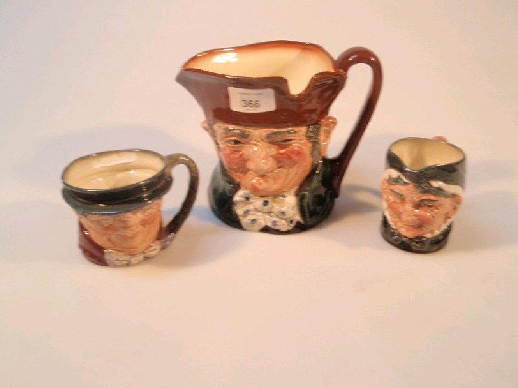 Appraisal: Three Royal Doulton character jugs Old Charley large and small