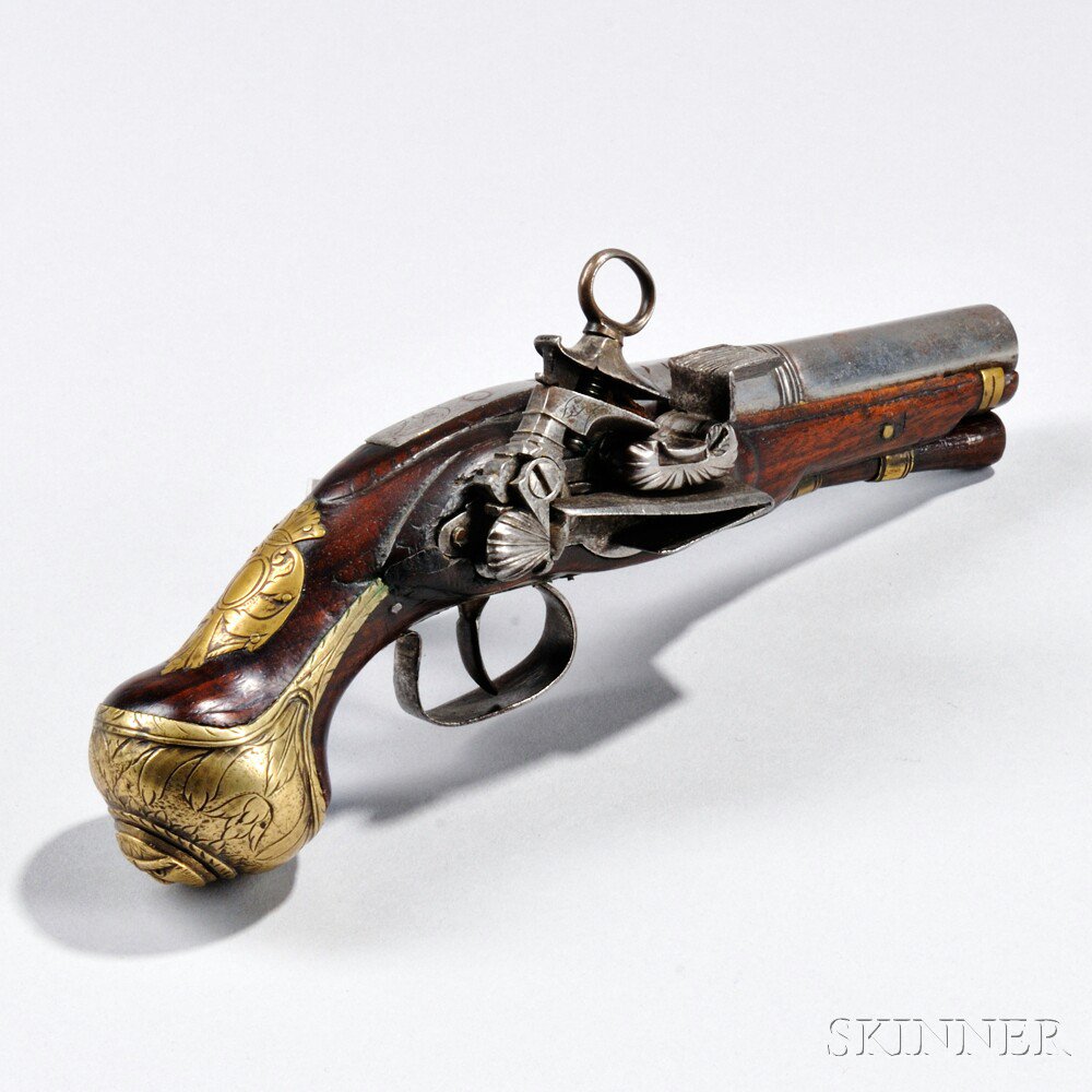 Appraisal: Spanish Miquelete-lock Pistol c late th early th century walnut