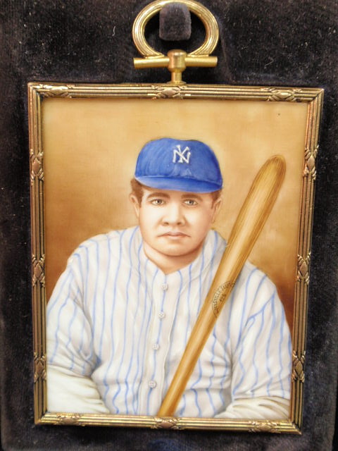 Appraisal: Portrait of Babe Ruth circa New York Yankee baseball slugger