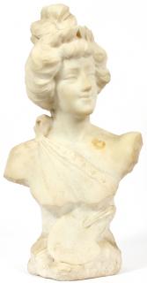 Appraisal: B PIEROTTI ITALIAN CARVED MARBLE BUST B PIEROTTI ITALIAN CARVED