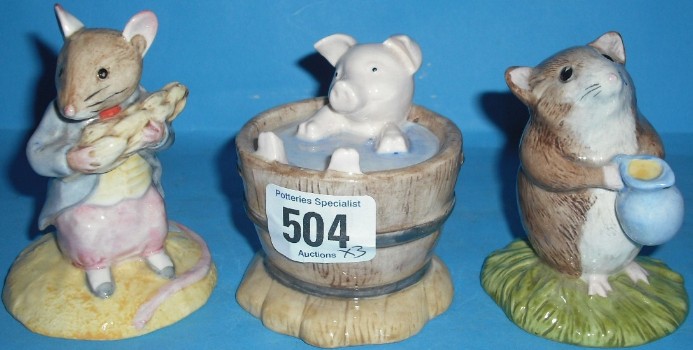 Appraisal: Beswick Beatrix Potter Figures Timmy Willie Fetching Milk Johnny Townmouse