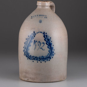 Appraisal: An E and L P Norton Cobalt Decorated Three-Gallon Stoneware