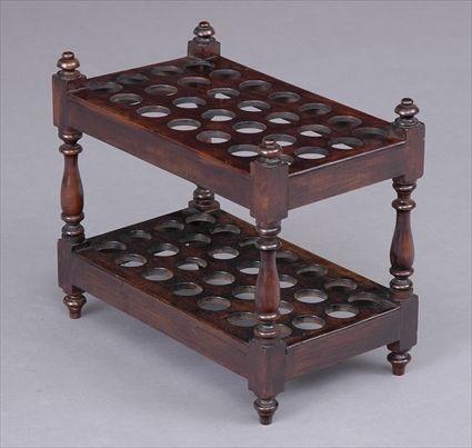 Appraisal: VICTORIAN MAHOGANY EGG STAND Incorporating tiers each pierced with holes