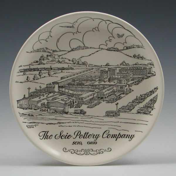 Appraisal: The Scio Pottery Company Plate unmarked front reads ''The Scio