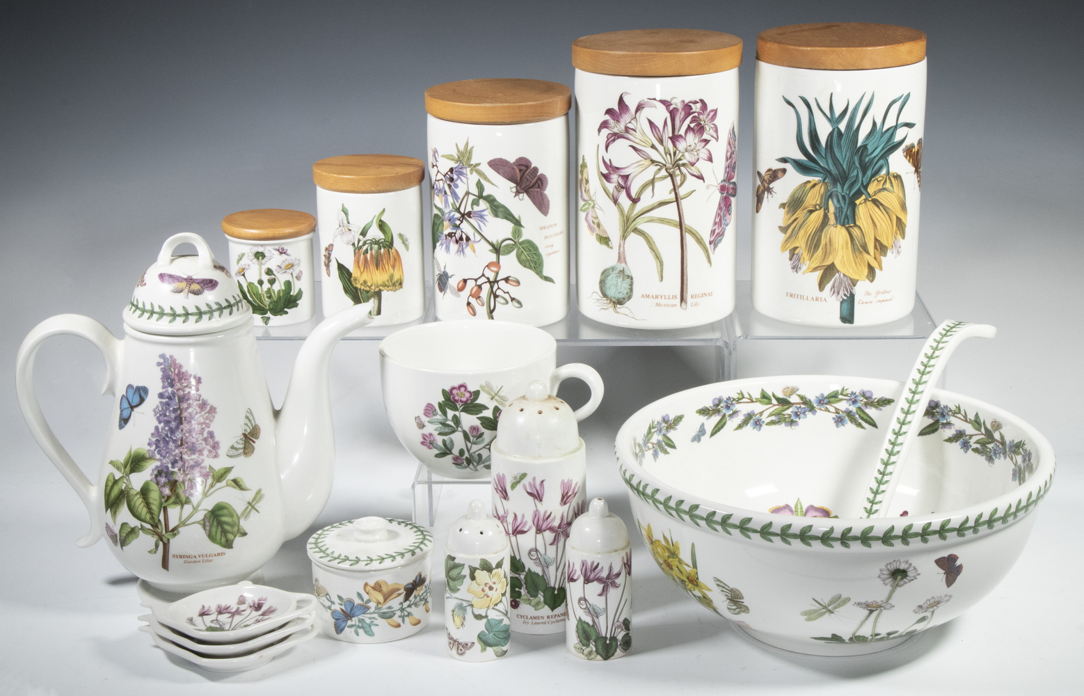 Appraisal: PORTMEIRION BOTANIC GARDEN DISH SET Pieces of Portmeirion Pottery designed