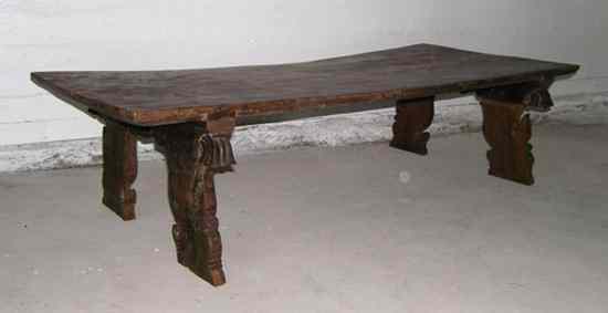 Appraisal: A South Indian Namboodiri Teak and Fruitwood Low Table th