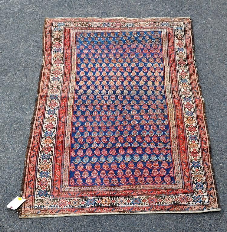 Appraisal: Ferrehan Rug Ferrehan rug Pile wear loss end side losses