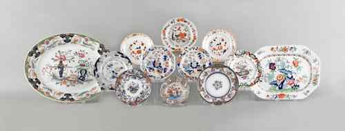 Appraisal: Collection of Gaudy ironstone th c to include two platters