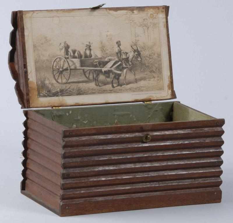 Appraisal: Log Cabin Cigar Box Description s New York Log cabin