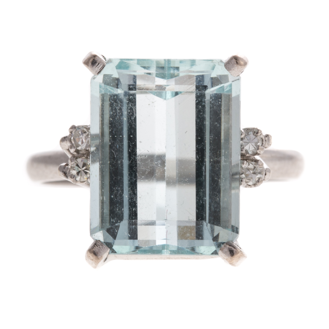 Appraisal: A Lady's Aquamarine Diamond Ring in K K white gold