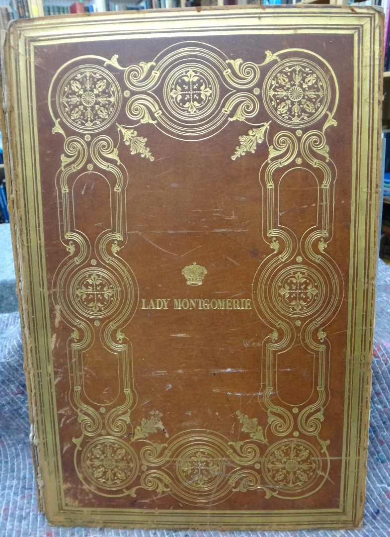 Appraisal: MONTGOMERIE FAMILY - a leather-bound cuttings book mainly concerning the