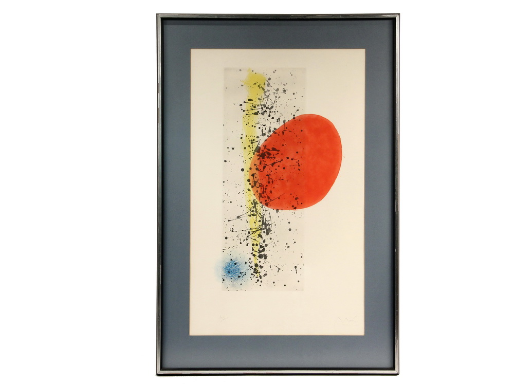 Appraisal: JOAN MIRO Spain - - Soleil et Vent etching and