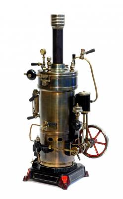 Appraisal: A Bing vertical steam engine with diameter boiler fitted with