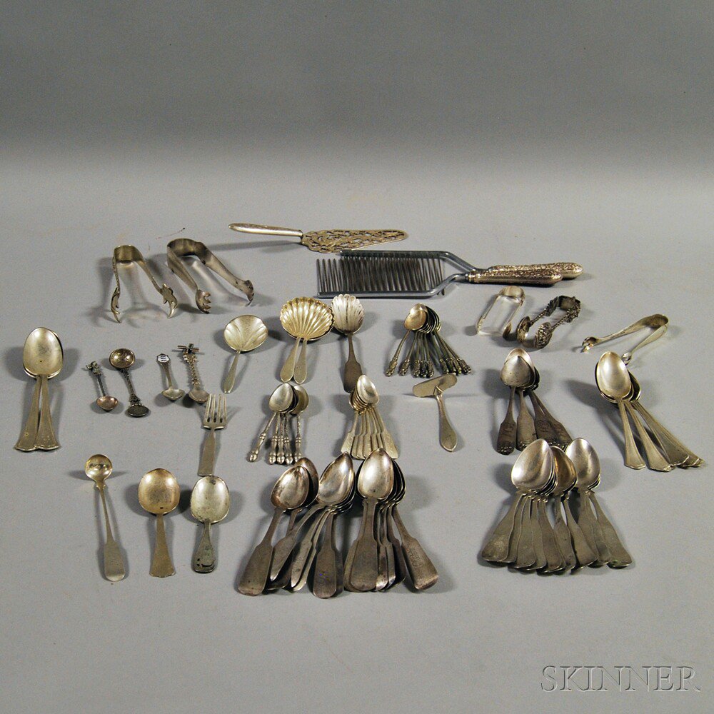 Appraisal: Group of Sterling Silver and Coin Silver Flatware including a