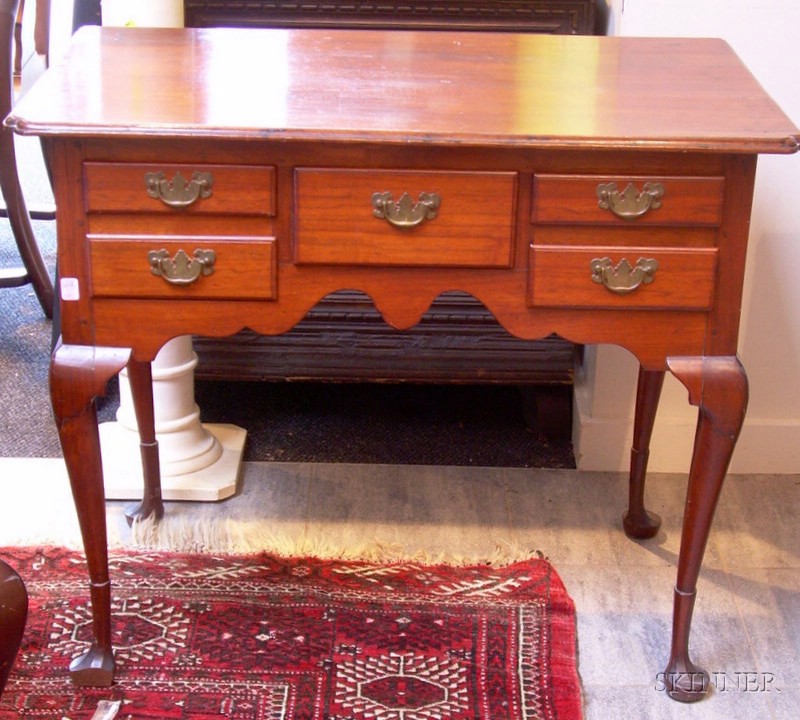 Appraisal: Queen Anne Style Carved Walnut Lowboy