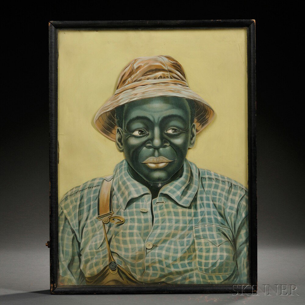 Appraisal: Hoyt Life Picture Automaton c the chromolithographed paper portrait depicting