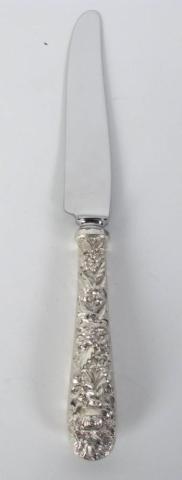 Appraisal: Kirk Sterling Repousse Luncheon Knives