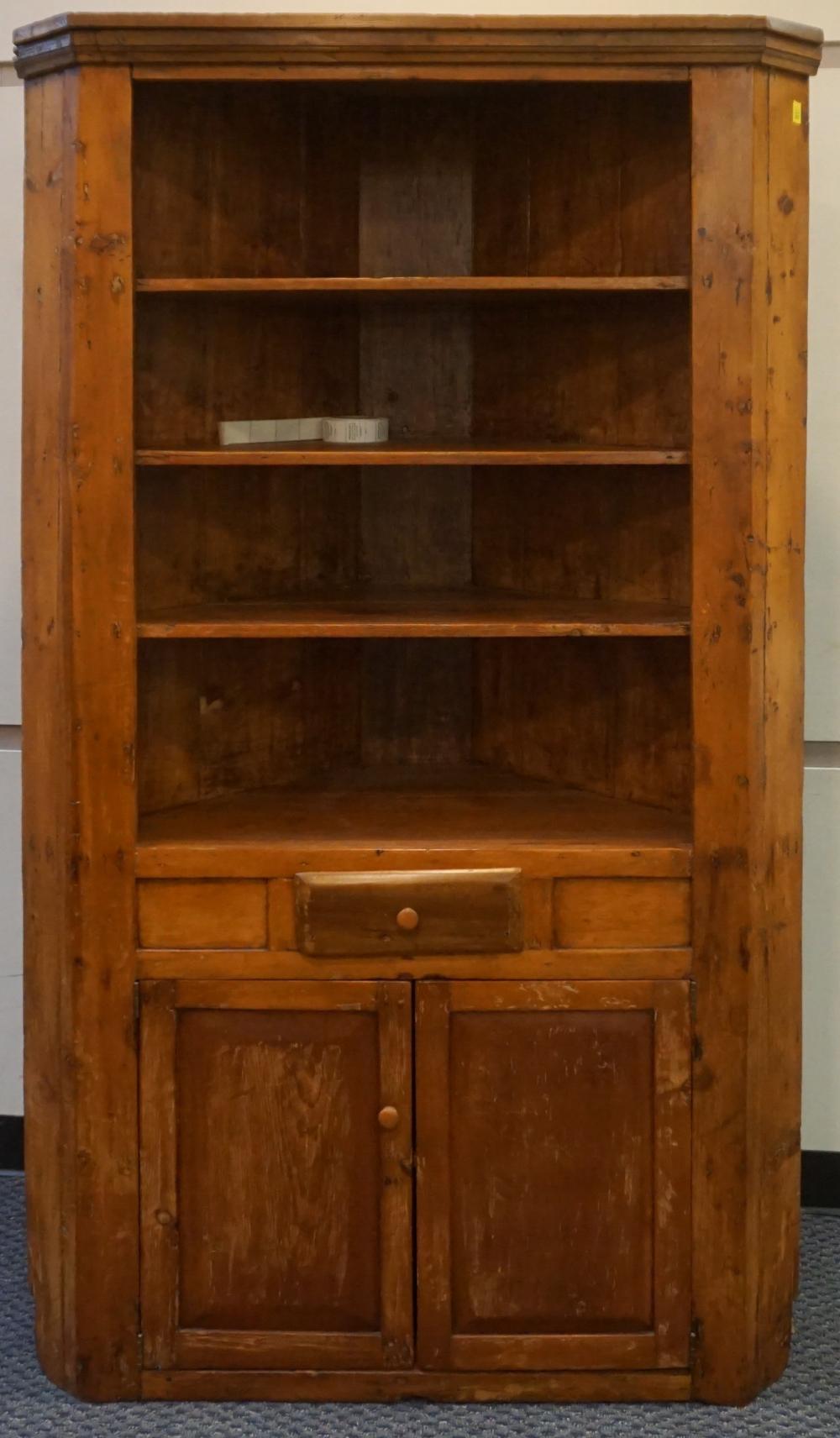 Appraisal: Early American Style Pine Corner Cabinet x x in x