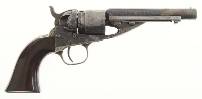 Appraisal: RARE ENGRAVED COLT MODEL POLICE CONVERSION REVOLVER Cal CF SN