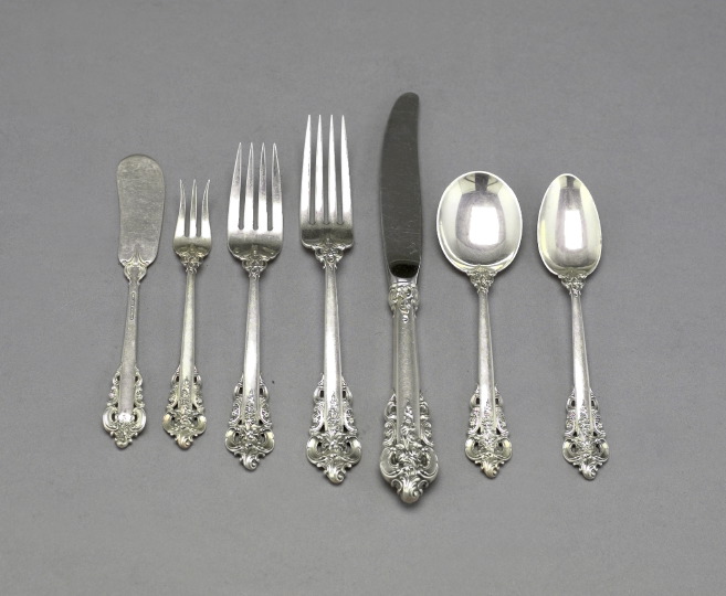 Appraisal: Ninety-Six-Piece Wallace Sterling Silver Grande Baroque Partial Dinner Service for