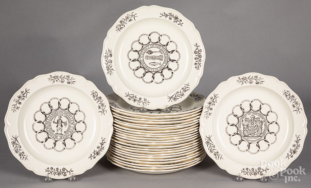 Appraisal: Set of twenty-five Wedgwood state plates Set of twenty-five Wedgwood