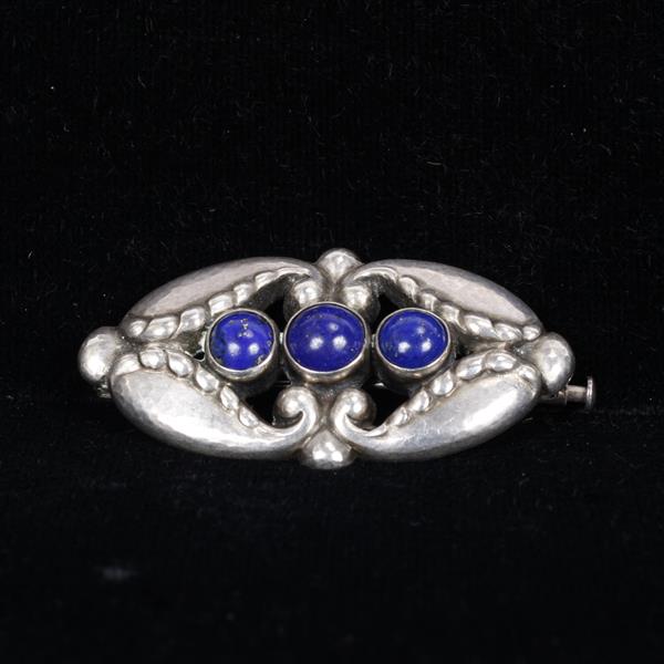 Appraisal: Georg Jensen Sterling Silver Lapis Pin W