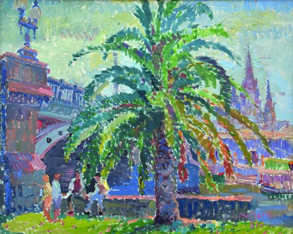 Appraisal: LUDMILLA MEILERTS - Princes Bridge oil on canvas LUDMILLA MEILERTS