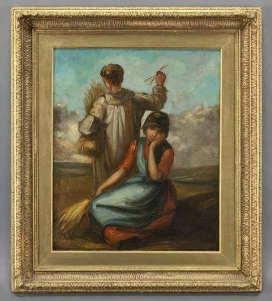 Appraisal: Edward John Cobbett ''The Hay Gatherers'' oilon canvas Signed lower