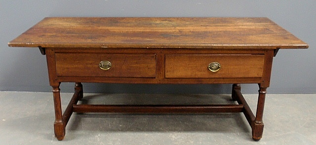 Appraisal: - Pennsylvania walnut tavern table c wit a two-board top